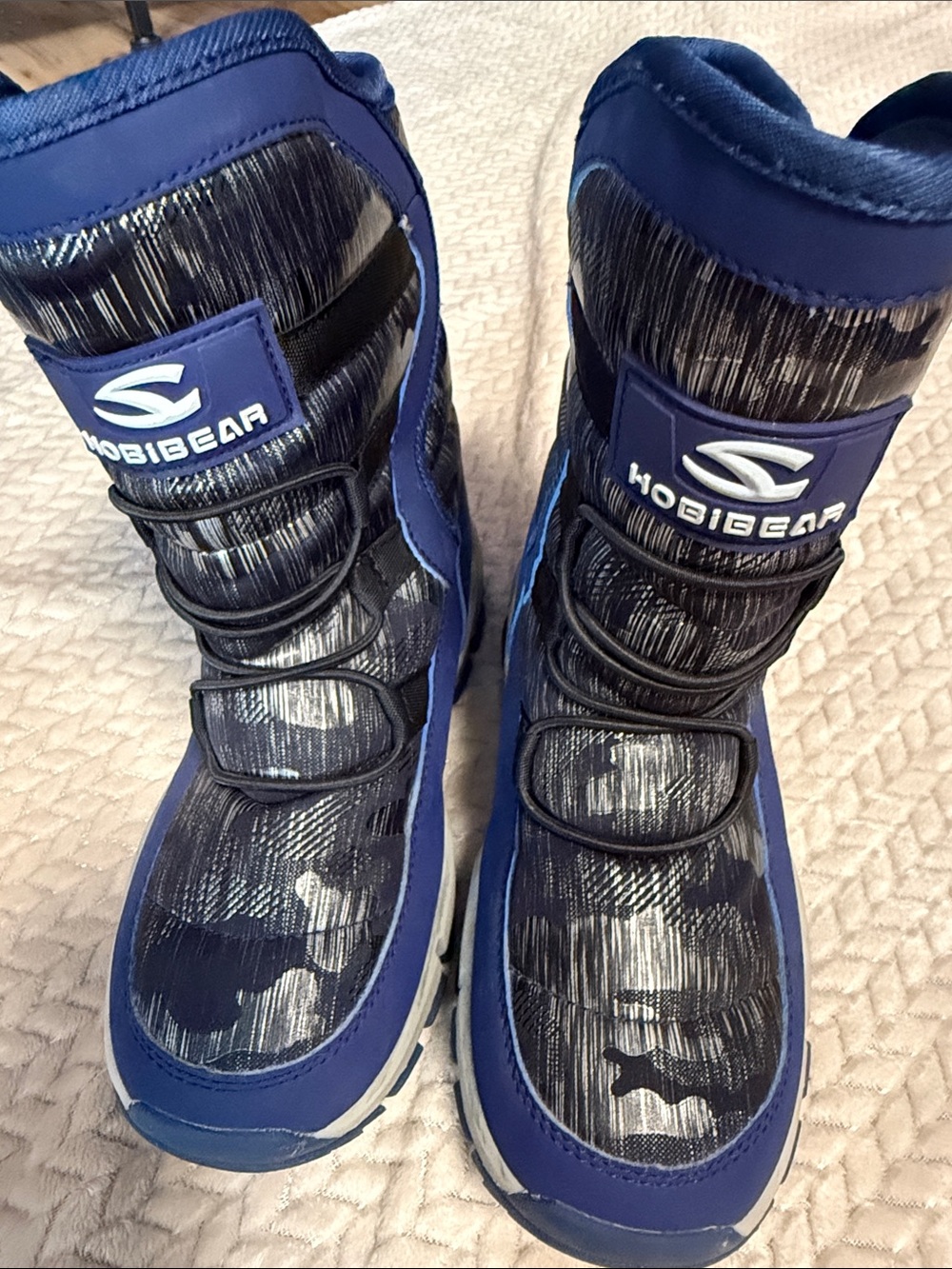 Hobibear Kids Blue Waterproof Snow Boots